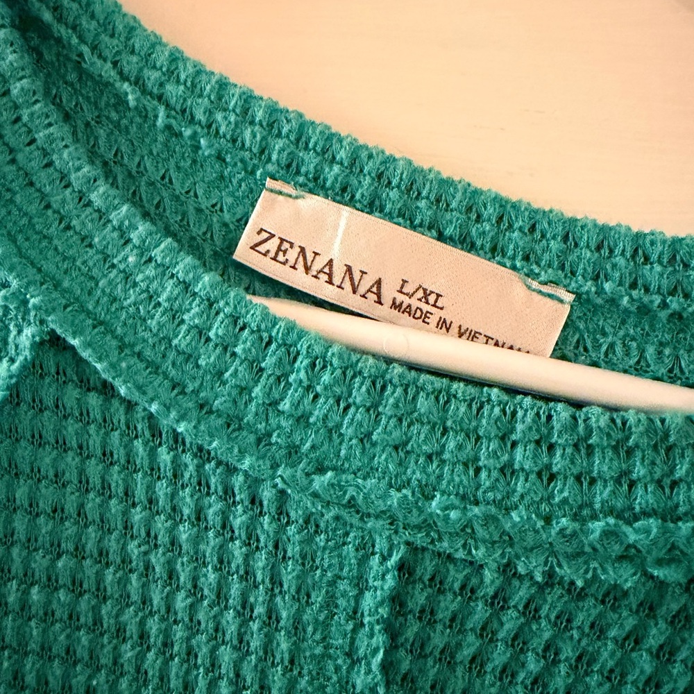 Zenana Outfitters Aqua Short Sleeve Top - Picture 2 of 4